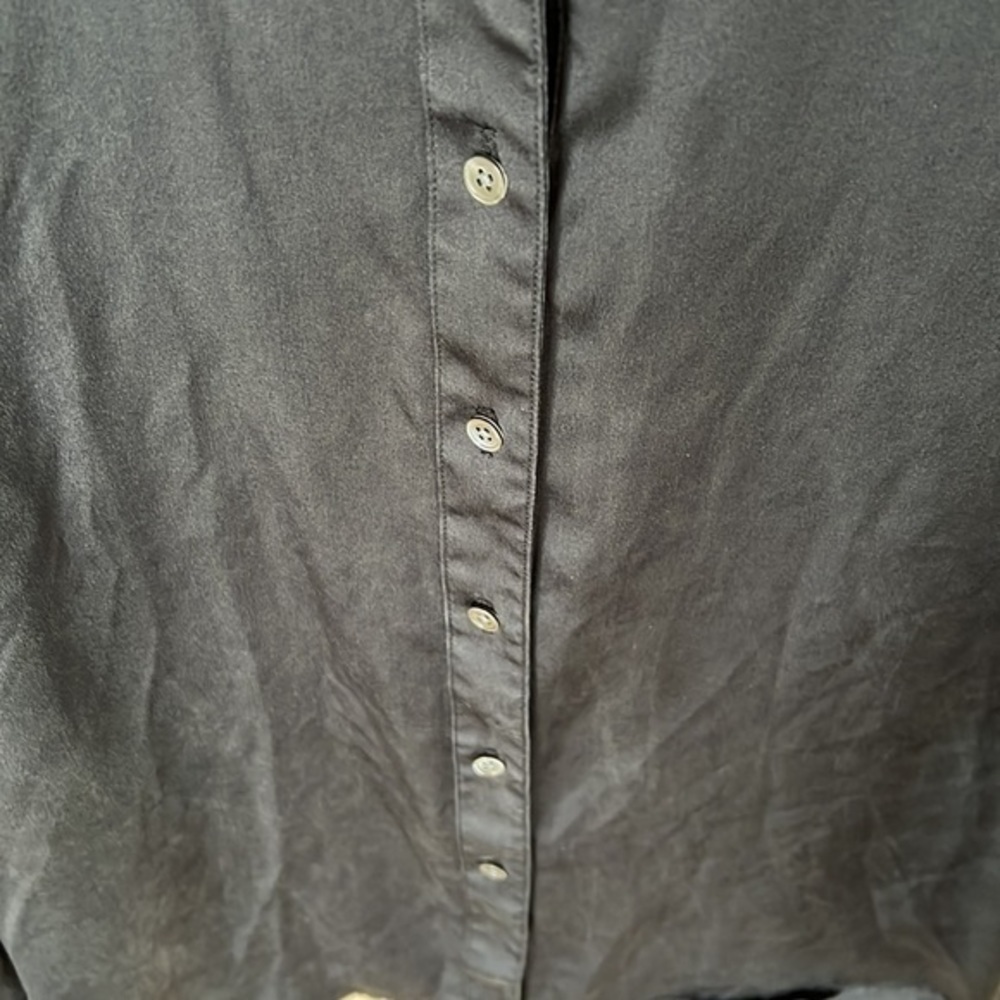 Ravella black silk button long sleeve - Picture 6 of 13